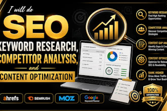 seo keyword research, competitor analysis, and content optimization