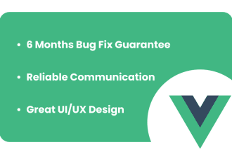 create a vue or nuxt js app for you