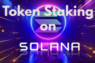 develop token staking and token on solana
