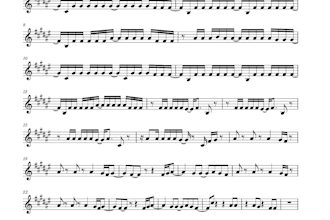 transcribe composition to sheet music for violin or flute