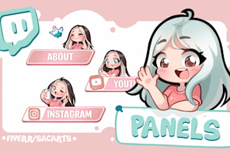 make custom twitch panels for you