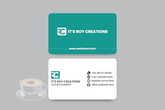 create a print ready minimal business card design