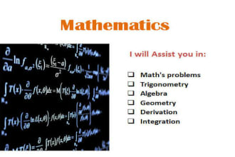 be your online math tutor and I will help in calculus, statistics assignments