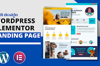 design elementor landing page, squeeze page design