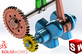 draw mechanical components and 3d models using solidworks