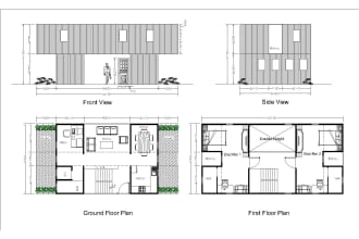 create shipping container details floor plan in autocad