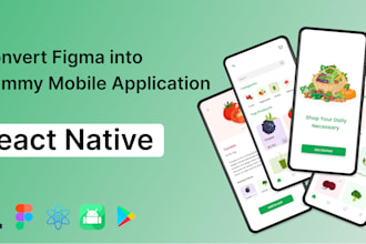 convert figma design into dummy mobile application