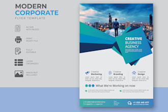 design professional corporate flyer or business flyer