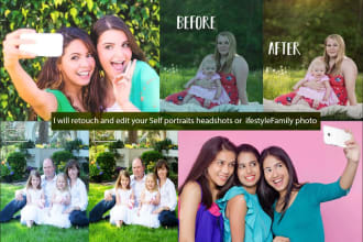 retouch and edit your self portraits headshots or family photo lifestyle