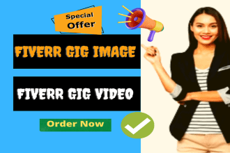 design fiverr thumbnail gig image, animated gig video