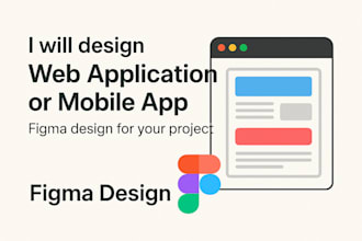 design a modern and responsive UI UX in figma for web or mobile app