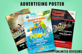 design professional advertising posters for your business