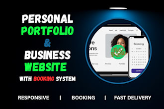 design or redesign portfolio website with booking system