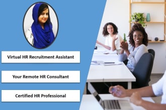 be your remote HR recruitment assistant, HR manager