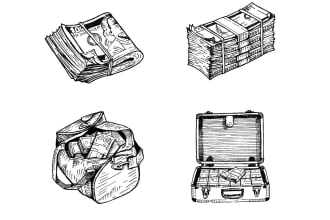 create a vector hand drawn pen and ink web icons