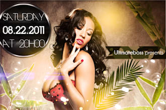 share a Tropical Party flyer PSD for advertising