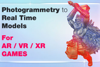 make your photogrammetry to real time models fast