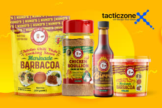 design sauce labels, jar labels, food pouch packaging or any product label