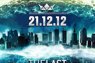 share a DoomsDay Party Flyer PSD