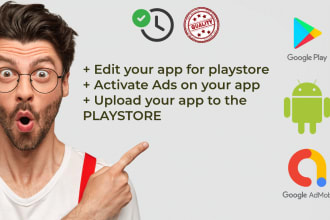 edit your app for playstore and appstore reskin admob