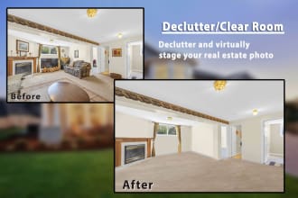 declutter and virtually stage your real estate photos