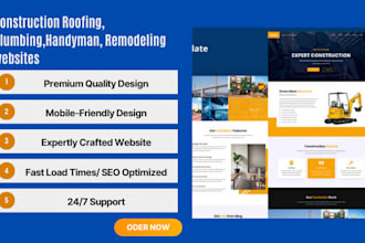 build a professional construction company website and contact form