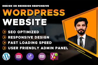 do responsive full website creation or redesign wordpress website