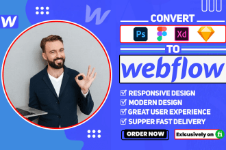 convert figma to webflow or xd to webflow website
