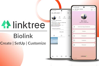 set up linktree bio link landing page for social media