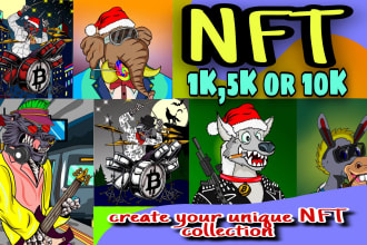 create unique 10k nft collection