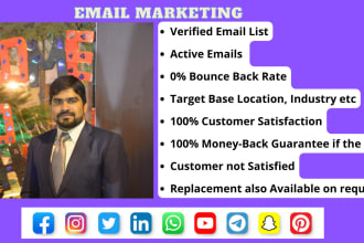 provide you 1k verified emails list from your target industry