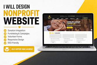 non profit website, 501c3 nonprofit website charity, ngo on wordpress, wix