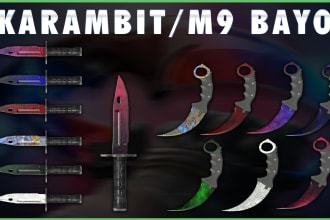 send you my dayz karambit m9 bayo knifes
