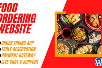 make a restaurant website with an online order system