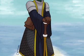 make a full body character drawing