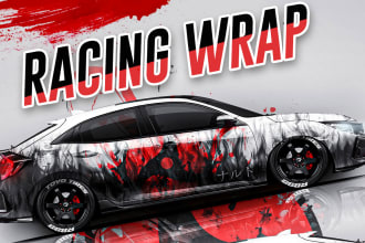 design  professional and unique racing car wrap