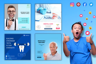 design creative dental social media posts for your dental clinic
