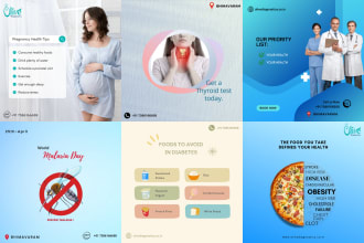 design medical clinic social media posts and flyers