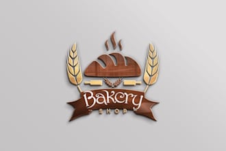 design cake logo bakery flyers and bakery menu for you