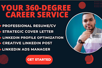 write CV,resume,cover letter,linkedin profile for you