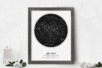 make custom star map design for you