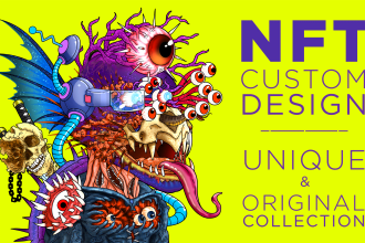 design unique nft art collection with 100,10k,1k nft opensea