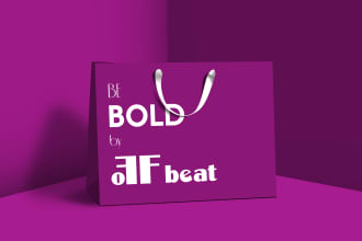 design modern elegant tote bags, paper bags and shopping bags for your brand