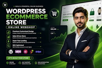 develop ecommerce website online store, webshop using wordpress woocommerce