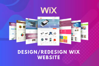 design or redesign wix website, wix landing page or wix ecommerce store