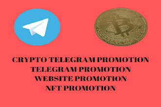 promote and advertise your telegram, twitter and crypto promotion