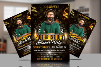 design birthday flyer, grand opening, new year or any event flyer or poster