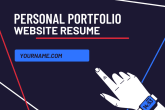 build your personal portfolio website and edit your resume CV
