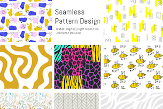 create cool seamless pattern design, textile pattern