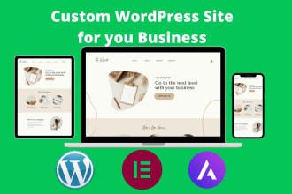 design business wordpress website using astra pro and elementor pro